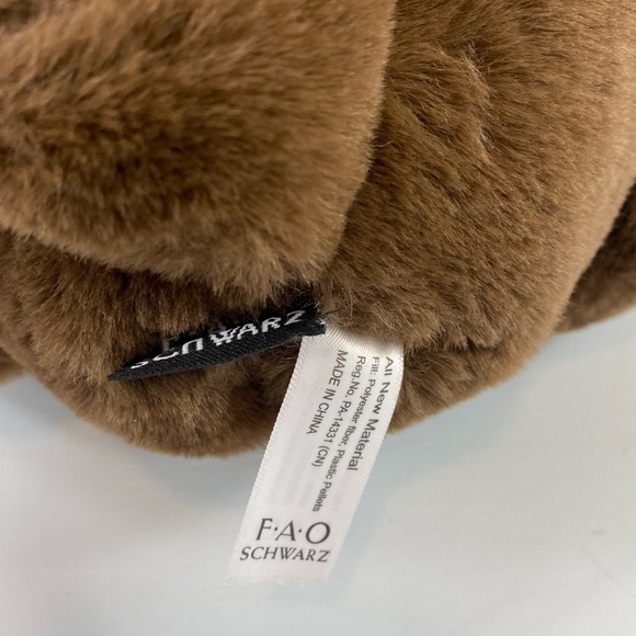 FAO Schwarz 160th Anniversary Gold Monogram Teddy Bear Plush Stuffy Animal 13.5” - Picture 9 of 14